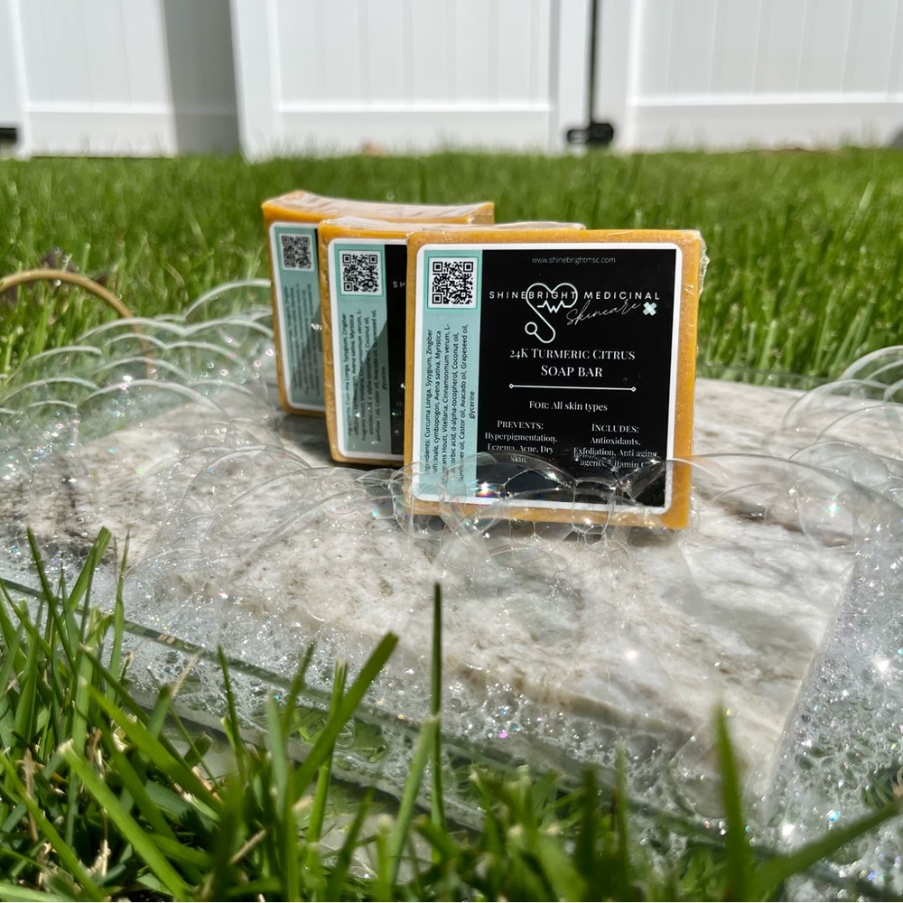 24K Turmeric Citrus Soap- 3 Bar Bundle!